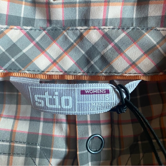 NWT Stio Women’s Eddy Shirt Western Plaid Long Sleeve Pearl Snap Size SMALL - Picture 6 of 13